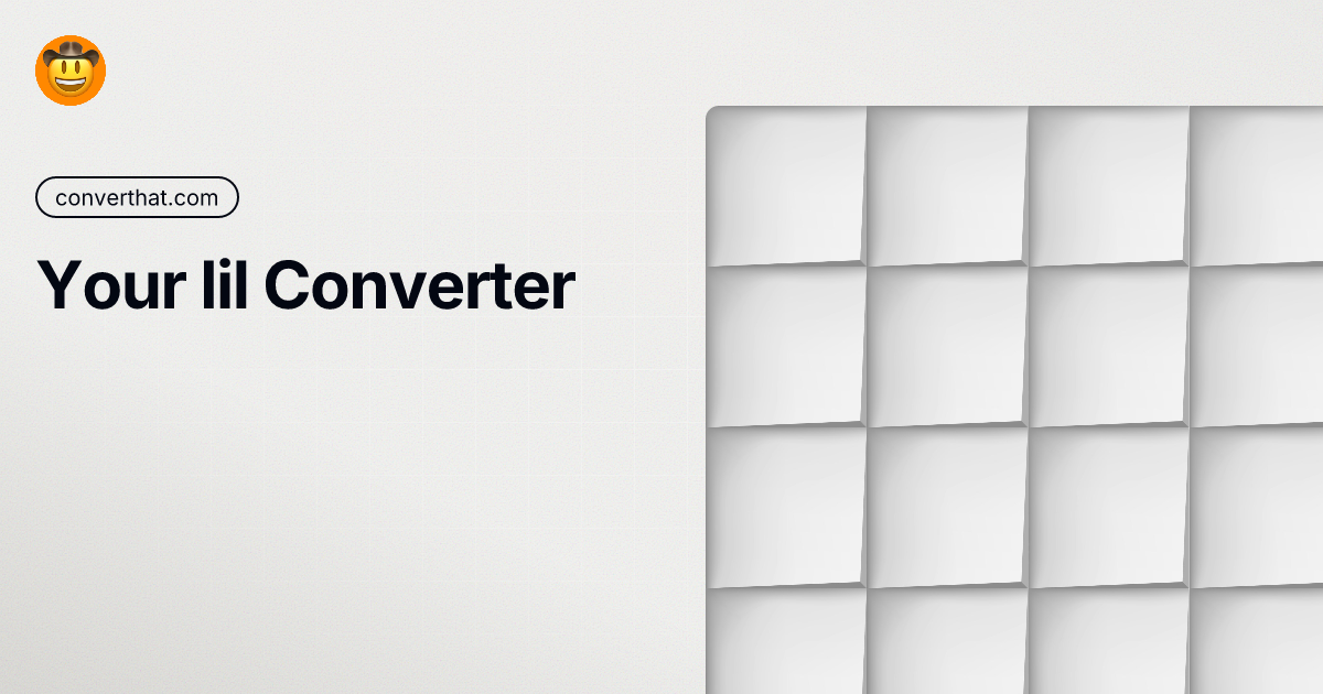 ConvertHat — fast and convenient unit converter